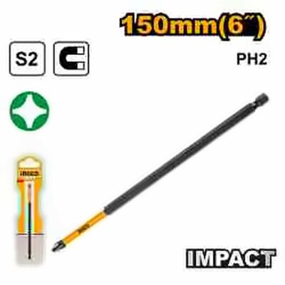 INGCO IMPACT SCREWDRIVER BIT PH2 150MM SDBIM71PH2150