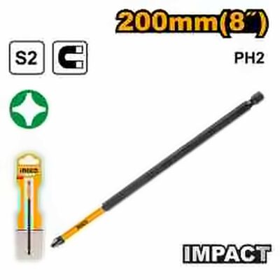 INGCO IMPACT SCREWDRIVER BIT PH2 200MM SDBIM71PH2200