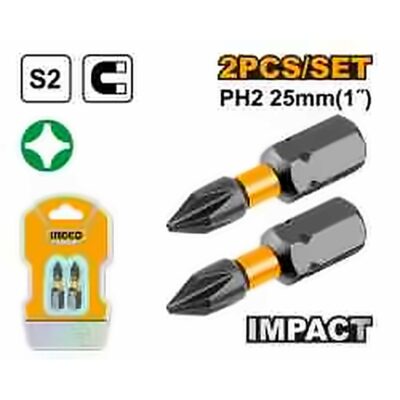 INGCO IMPACT SCREWDRIVER BIT PH2 25MM SDBIM71PH225