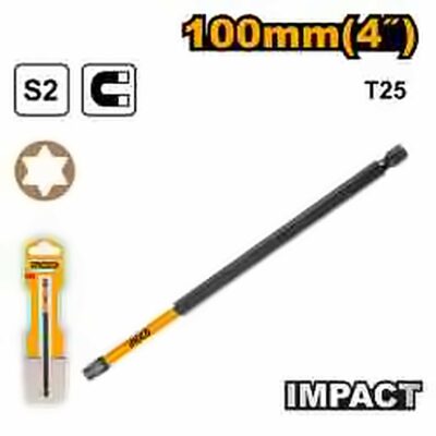 INGCO IMPACT SCREWDRIVER BIT T25 100MM SDBIM71T25100