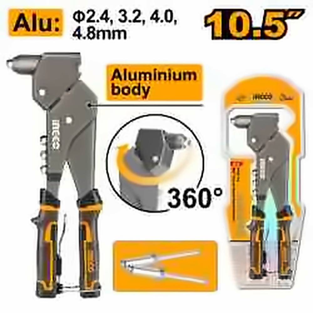 INGCO 360° SWIVEL HEAD RIVETER 2.4~4.8MM SHHR106
