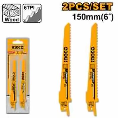 INGCO 2PCS RECIPRO SAW BLADE 150MM X 6TPI SSB644D