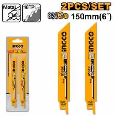INGCO 2PCS RECIPRO SAW BLADE 150MM X 18TPI SSB922EF
