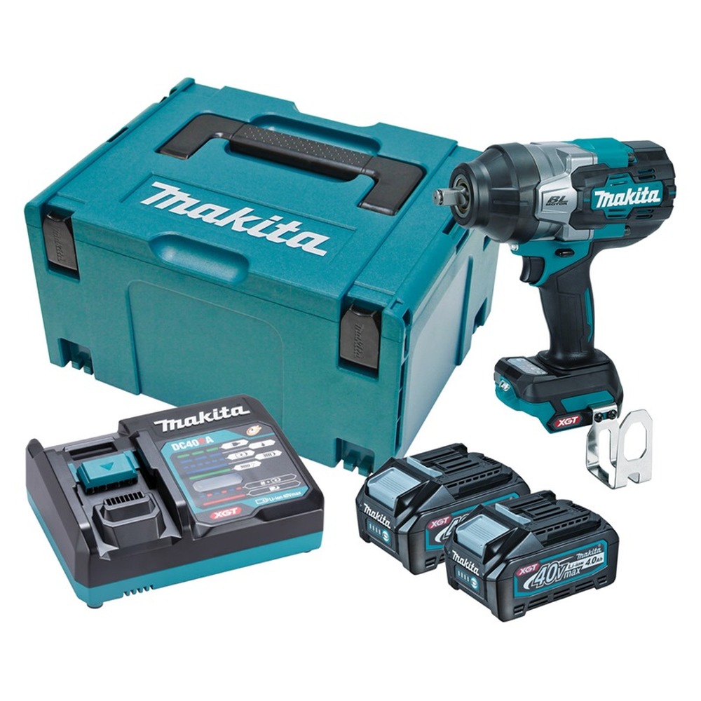 MAKITA TW002GM201, 40V 12.7MM (1/2”) CORDLESS IMPACT WRENCH (2PCS 4.0AH BATTERY, 1PC CHARGER)