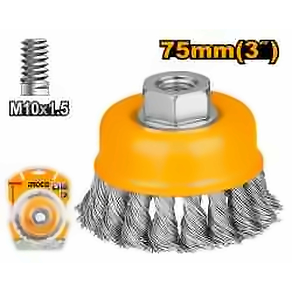 INGCO WIRE CUP BRUSH 75MM CRIMPED WB20752