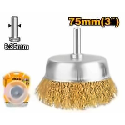 INGCO WIRE WHEEL BRUSH 75MM WB30751