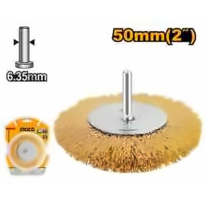INGCO STEEL WIRE WHEEL BRUSH 50MM WITH 1/4" SHANK WB40501