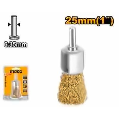 INGCO STEEL WIRE PENCIL BRUSH 25MM WITH 1/4" SHANK WB70241