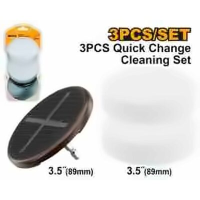 INGCO 3PCS LIGHT DUTY SOFT SPONGE SET WITH QUICK CHANGE BACKER WCB35351