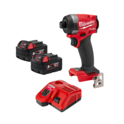 MILWAUKEE M18 FID3-502X ASIA, M18 FUEL™ GEN IV 1/4"" HEX IMPACT DRIVER W/ 2 UNITS M18™ 5.0AH BATTERY (KIT VERSION)