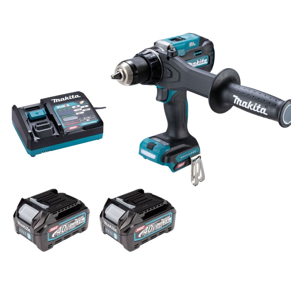 Makita DF001GD201, 40V 13MM (1/2") CORDLESS DRIVER DRILL (2PCS 2.5AH BATTERY, 1PC CHARGER)