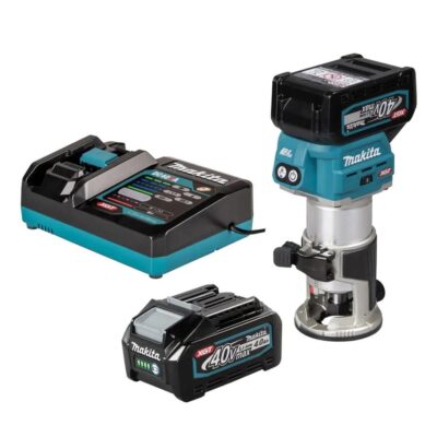 MAKITA RT001GM202 DC TRIMMER 40V BL AWS 6MM/8MM (2PCS 4.0AH BATTERY, 1PC CHARGER)