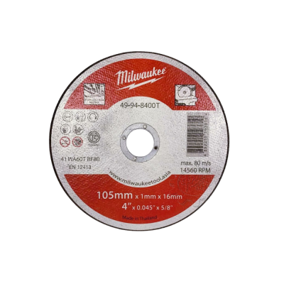 Milwaukee 49-94-8400A Stainless Steel Cutting Disc 100 x 1 x 16mm