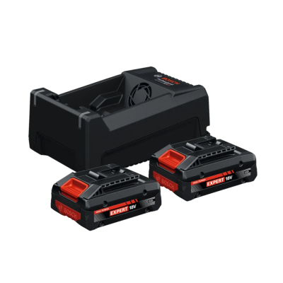 Bosch Expert Starter Kit 18V, 2 x 4.0Ah Batteries and GAL 12V/18V-80 Fast Charger