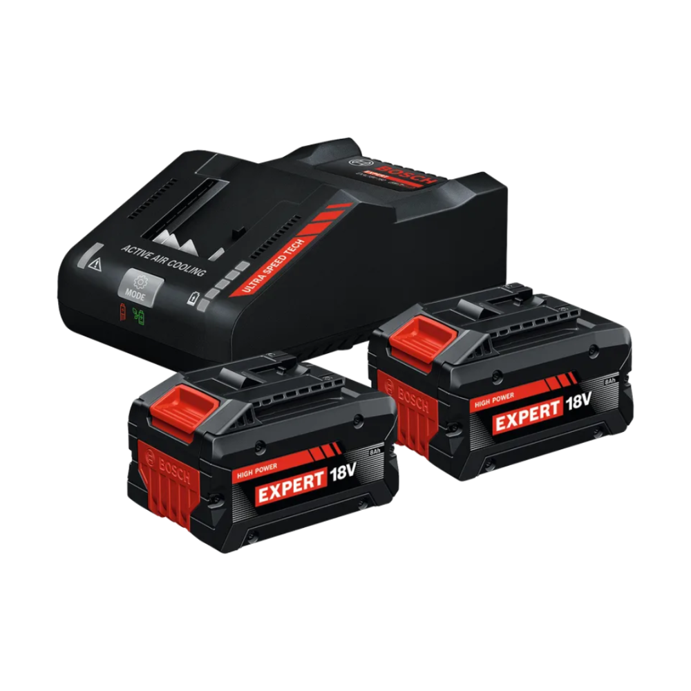 Bosch Expert Starter Kit 18V, 2 x 8.0Ah Batteries and EXAL 18V-160 Fast Charger - Image 2