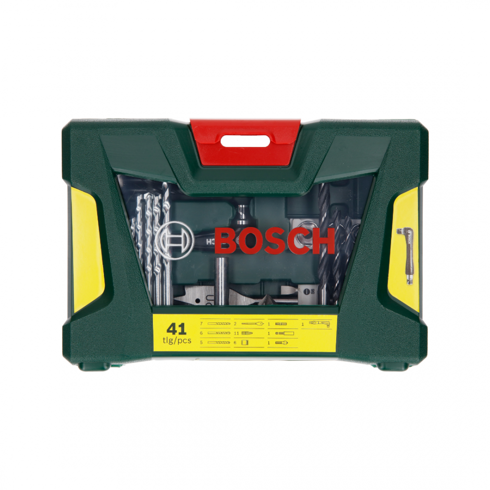 Bosch V-Line Drill Bit & Screwdriver Bit Set with Angle Driver, 41pc - Image 3
