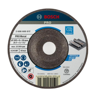 Bosch Professional Metal Grinding Disc, 100 x 6 x 16mm