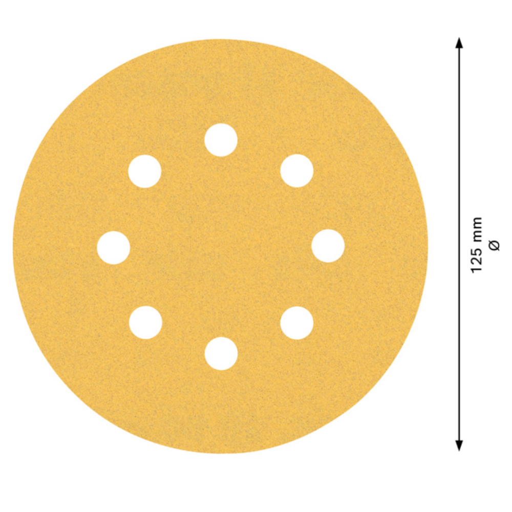 Bosch Expert C470 Sanding Disc 125mm, Grit 60 to 400, 8 Holes, 5pc - Image 2