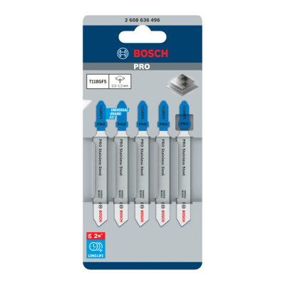 Bosch T118GFS Professional Stainless Steel Jigsaw Blade