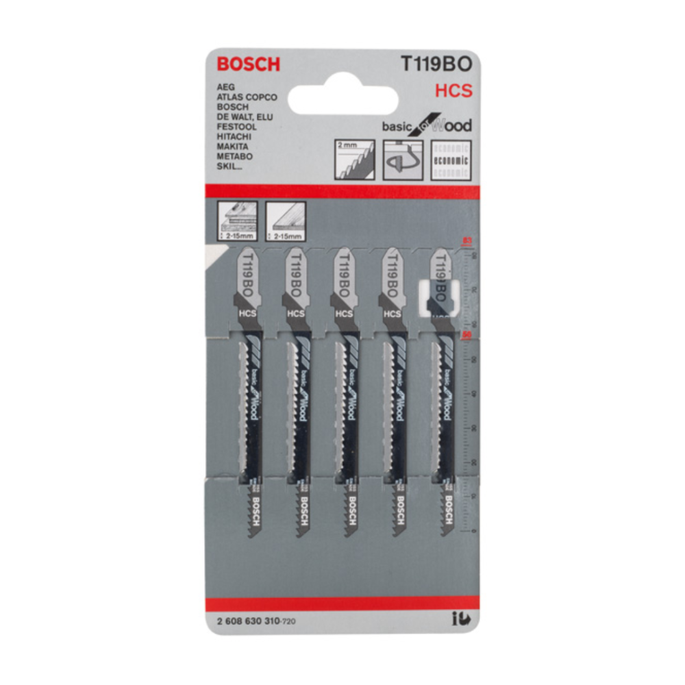 Bosch T119BO Basic for Wood Jigsaw Blade - Image 2