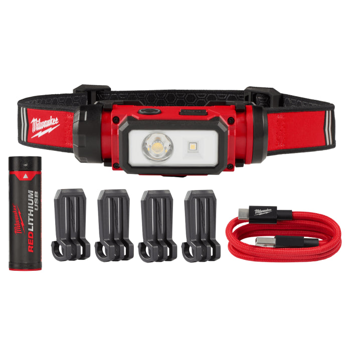Milwaukee L4 HL2-301 USB Rechargeable Hard Hat Headlamp 600 Lumens - Image 2