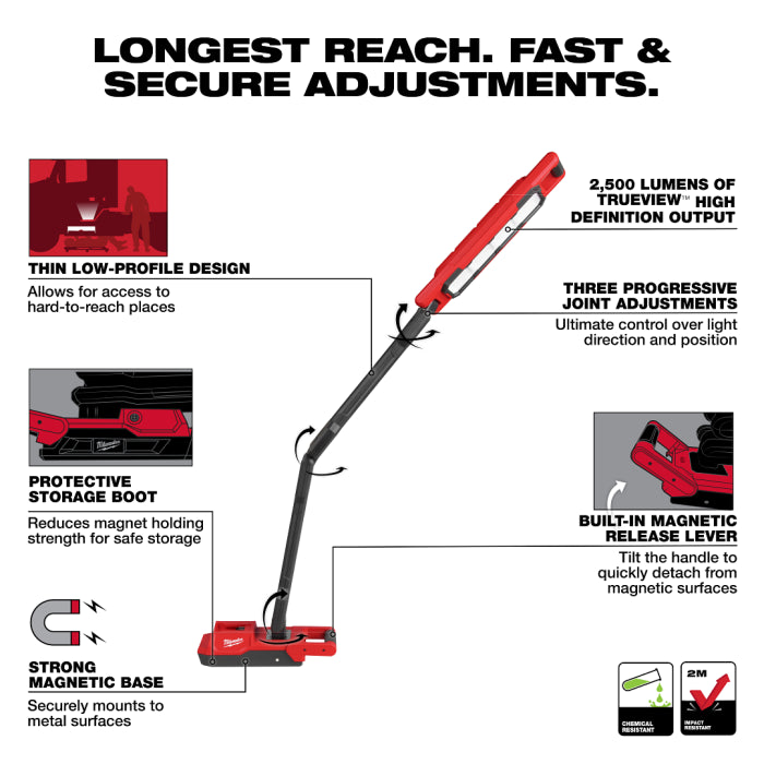 Milwaukee M18 ABL-0 Boom Light 2500 Lumens (Bare Tool) - Image 2